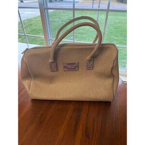 Michael Kors Sachel Purse Tan Woven Look No Inside Pockets